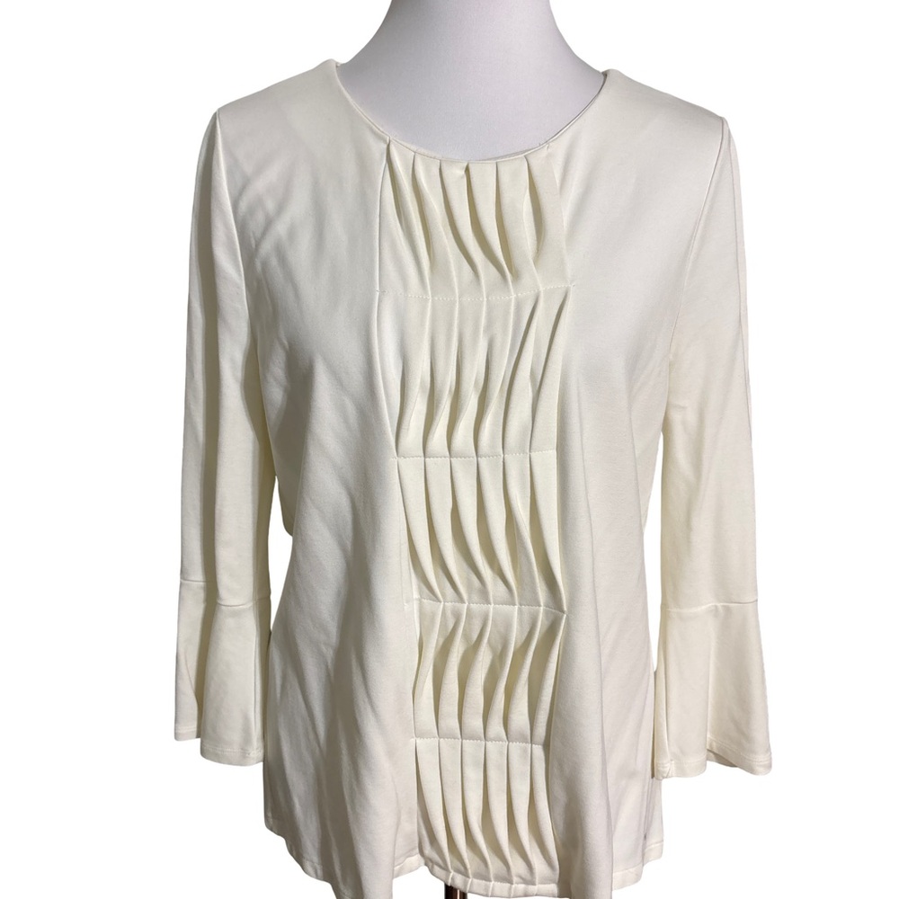 The Limited Cream Pleated Women's Blouse